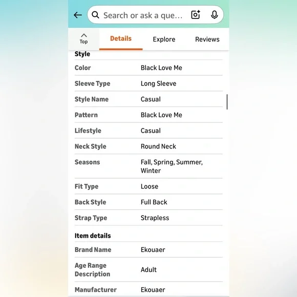 Ekouaer Long Sleeve Nightgown L | Soft Calf-Length Sleepwear Pajama Dress NWT - Picture 6 of 14